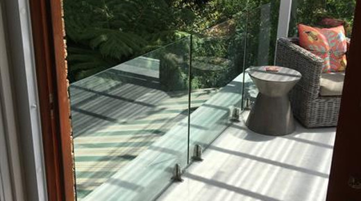 Outdoor glass balustrade by Bella Glass